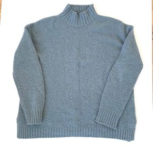 Jenni Kayne mock neck sweater teal M